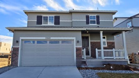 A house with a garage.
