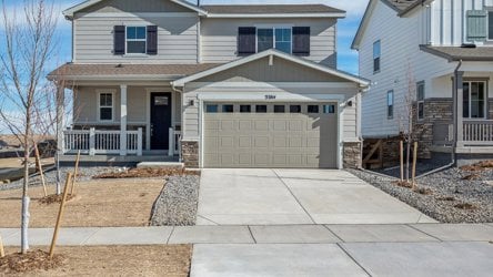 A house with a garage.
