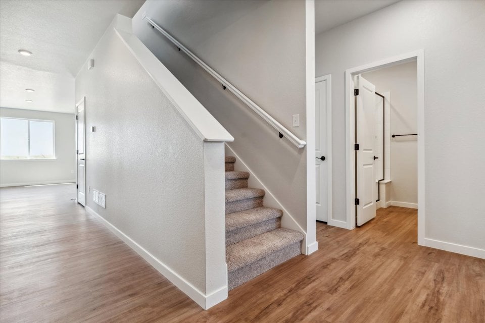 A staircase in a house.