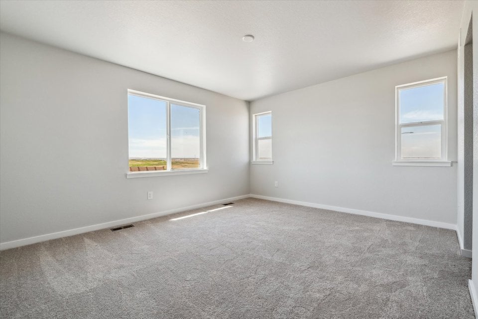 A room with windows.