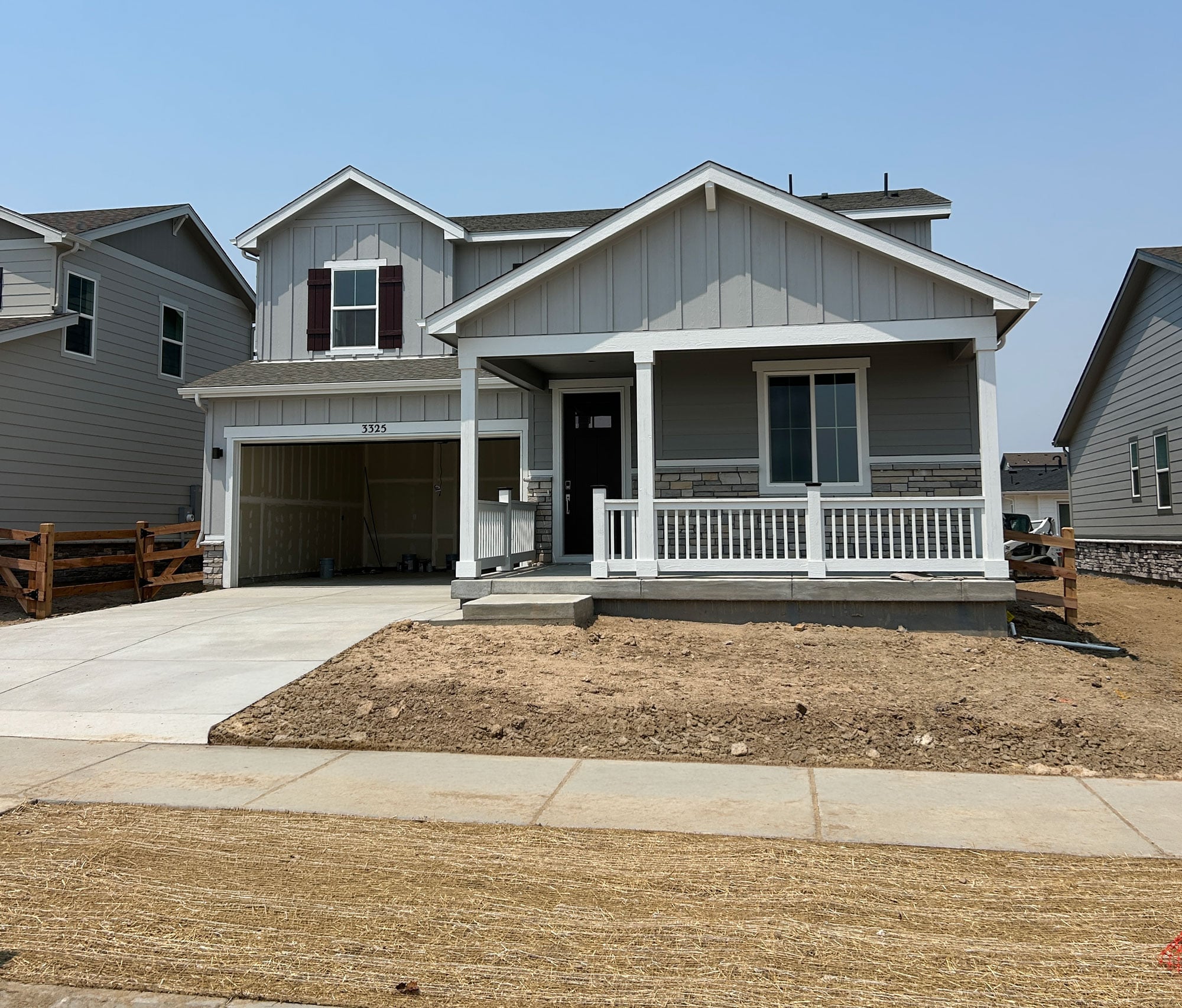 A house with a garage.