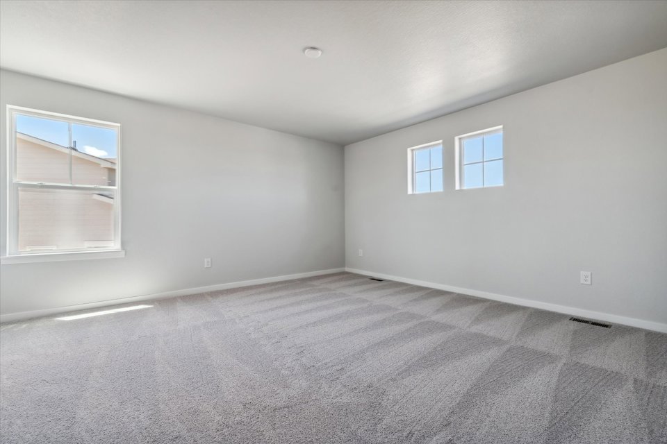 A room with windows.