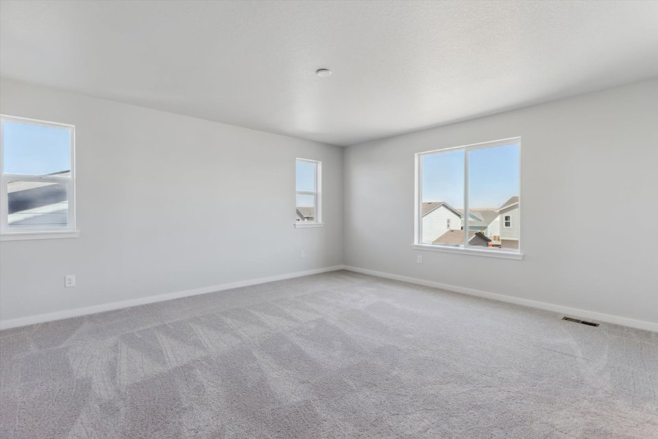 A room with windows.