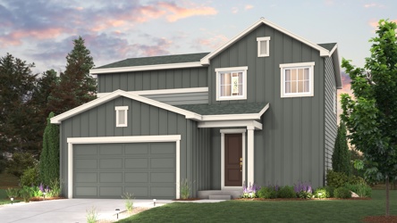 A house with a garage.