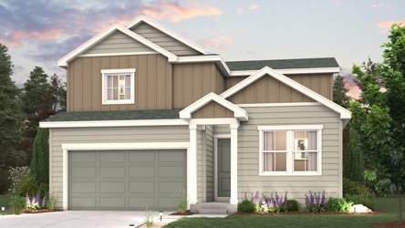 A house with a garage.