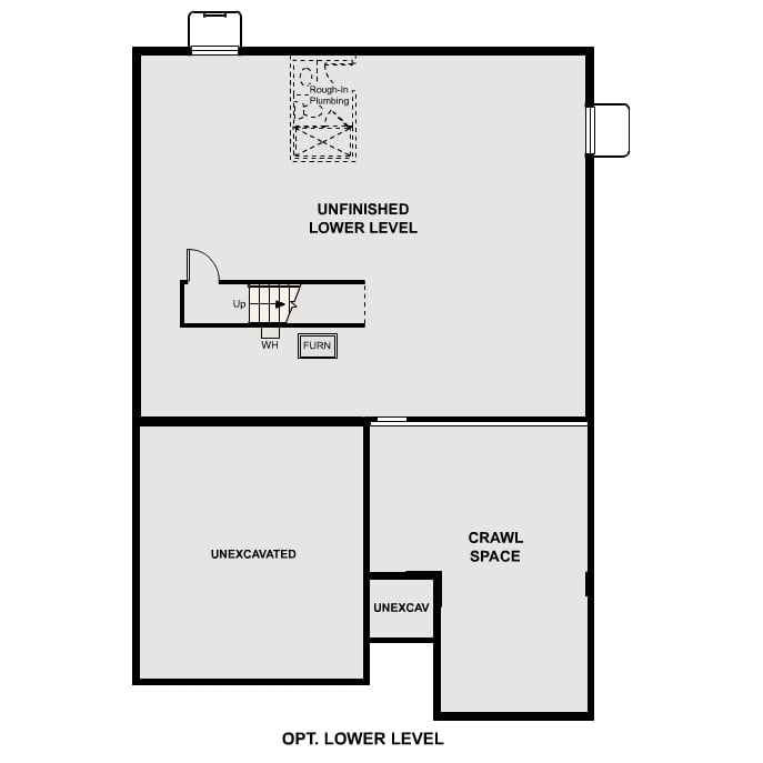 Diagram, schematic. Cimarron Floorplan, Basement Option