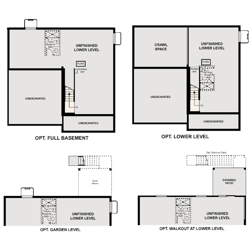 Avon Lower Level floor plan image at Bradley Heights in Colorado Springs by Century Communities