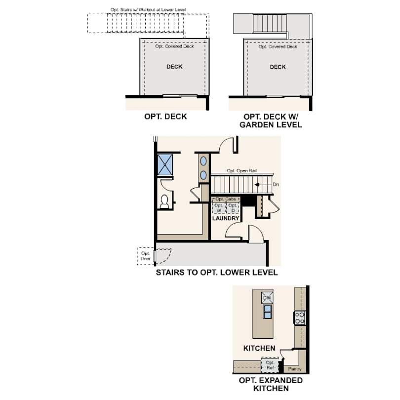 Palisade floor plan main level options at Bradley Heights in Colorado Springs by Century Communities