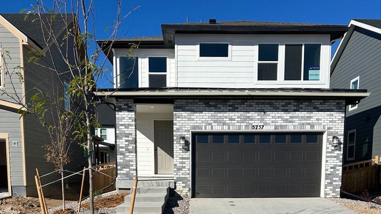 A house with a garage.