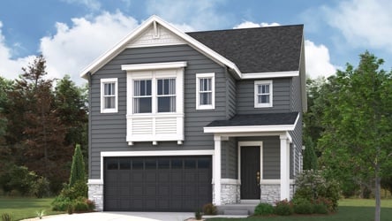 A house with a garage.