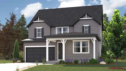 A house with a large front yard.