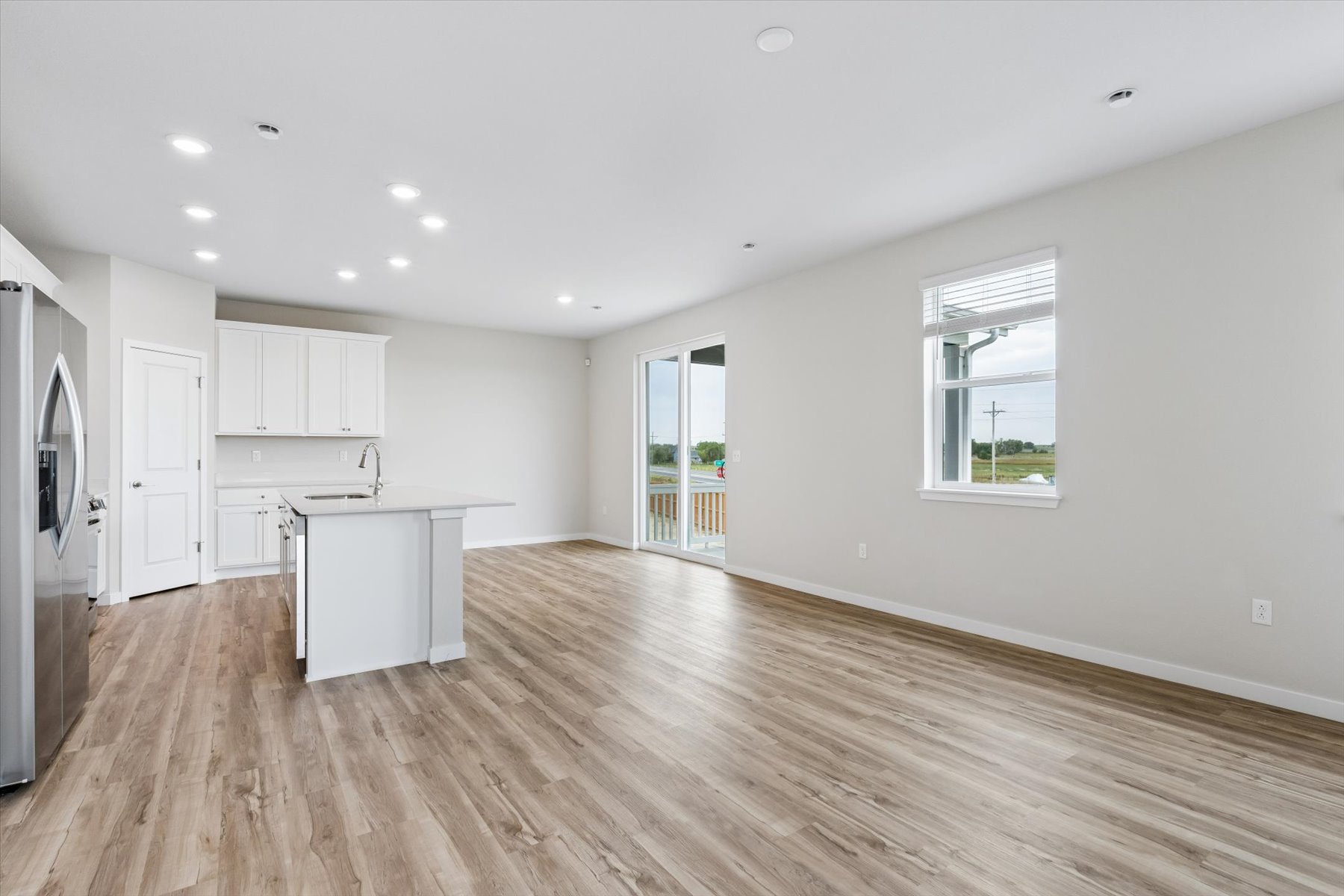 A large empty kitchen.