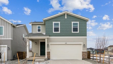 A house with a garage.