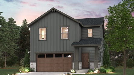 home in the Empress floorplan render with landscaping Elevation C 
