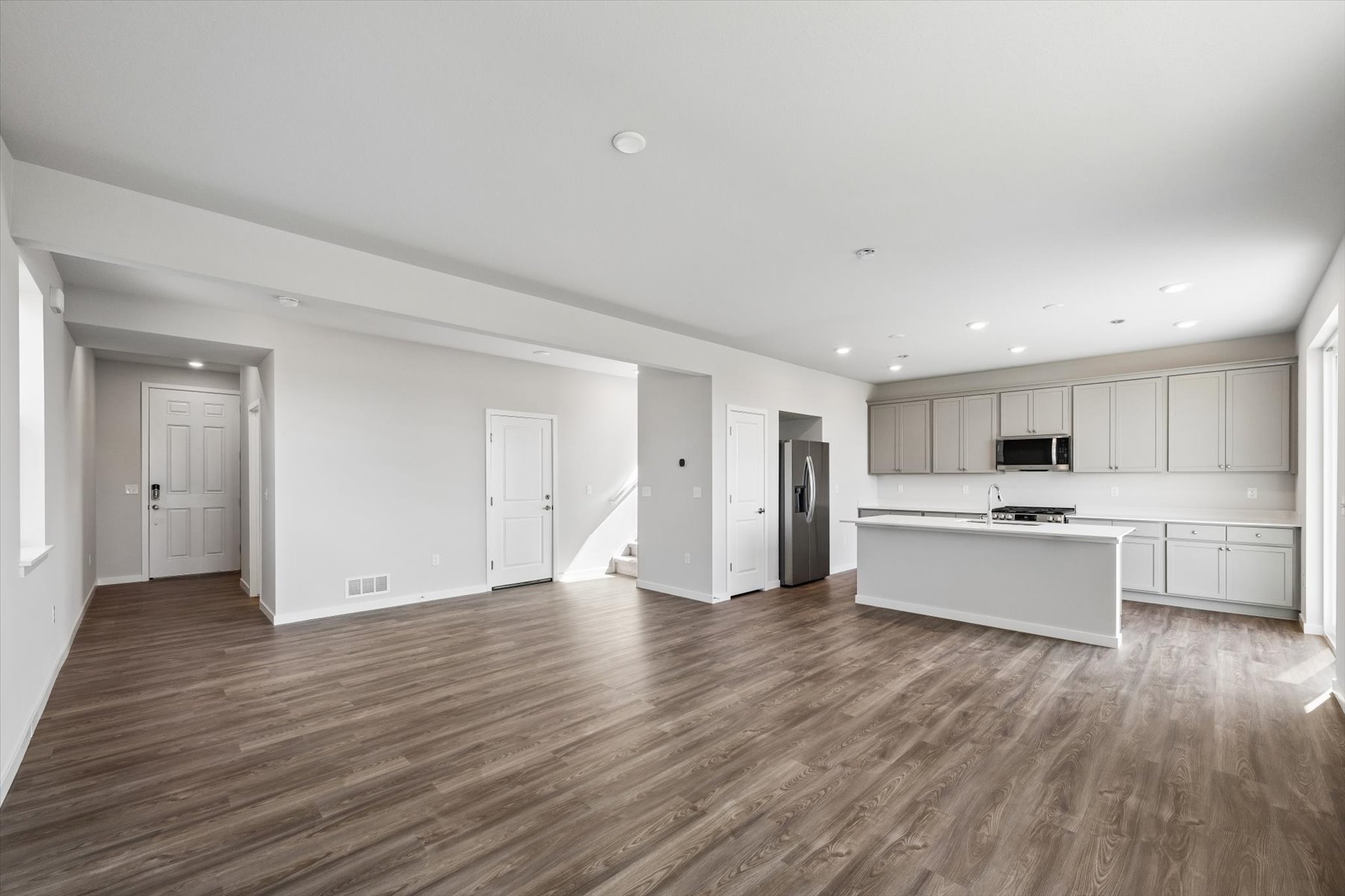 A large empty kitchen.