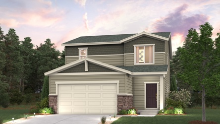 Leyalnd Floorplan home rendering Elevation B with landscaping