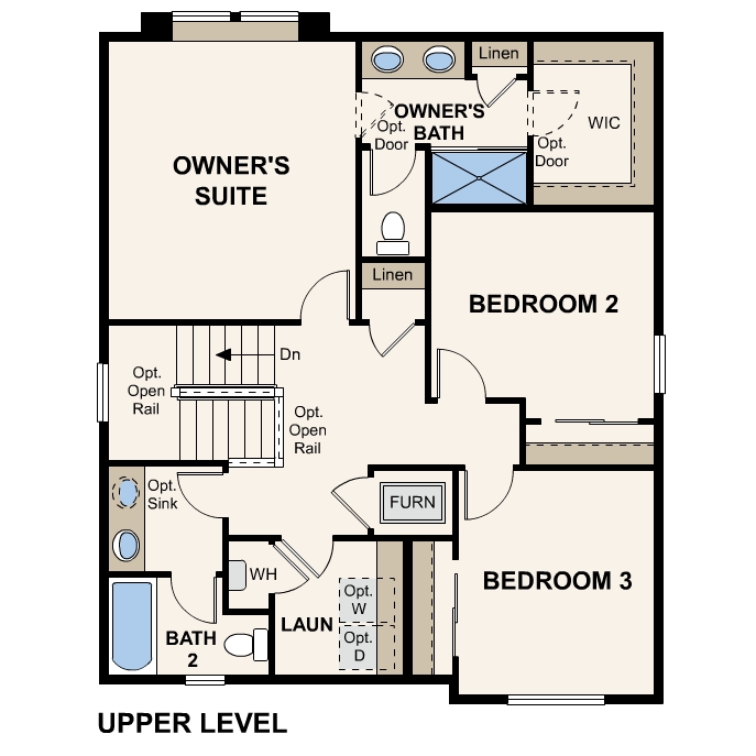 Diagram, engineering drawing. Leyland Floorplan, Upper Level