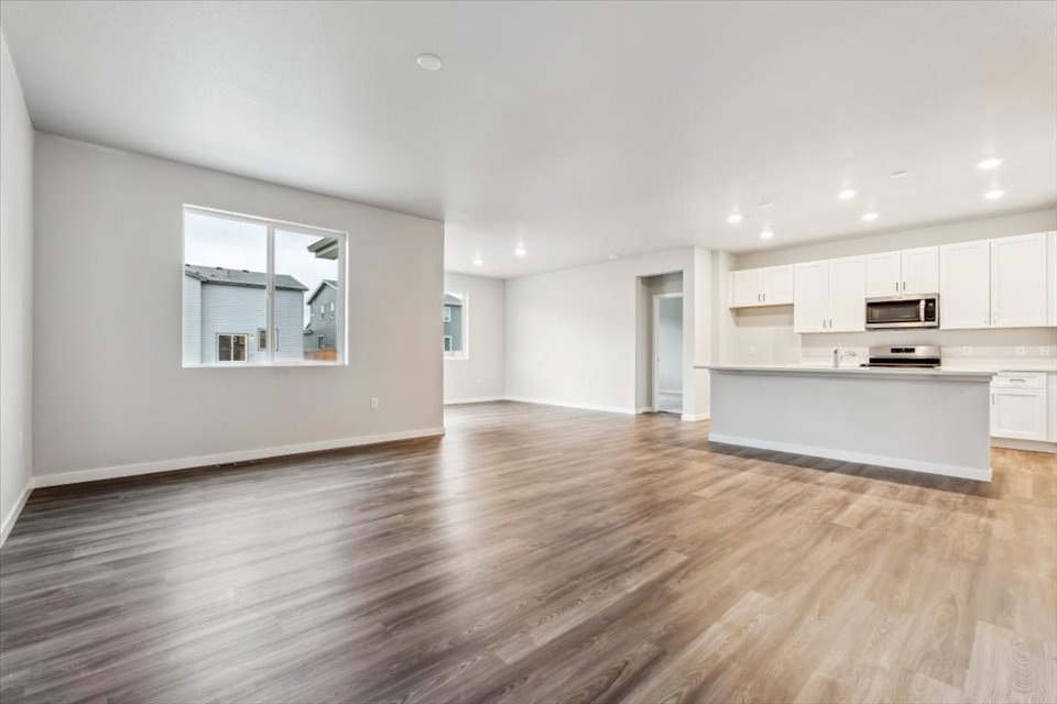 A large empty kitchen.