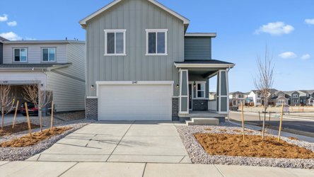 A house with a garage.