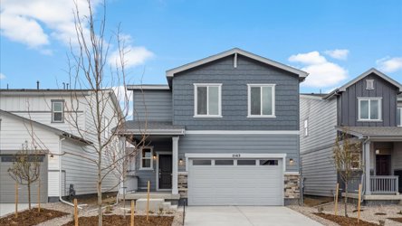 A house with a garage.