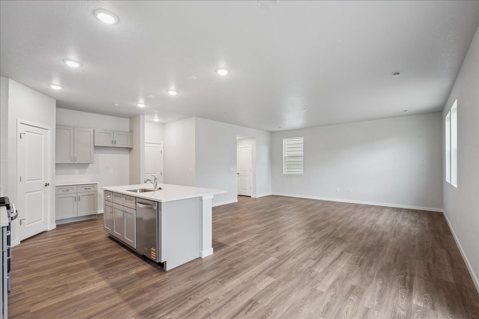 A large empty kitchen.