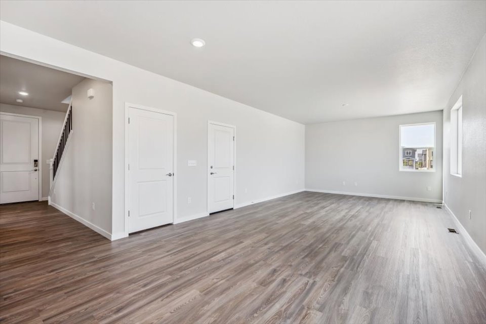 A room with white doors.