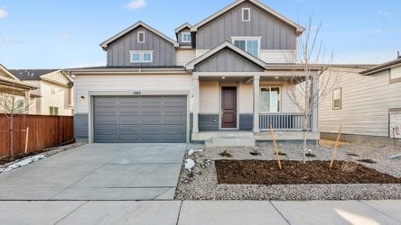 A house with a garage.