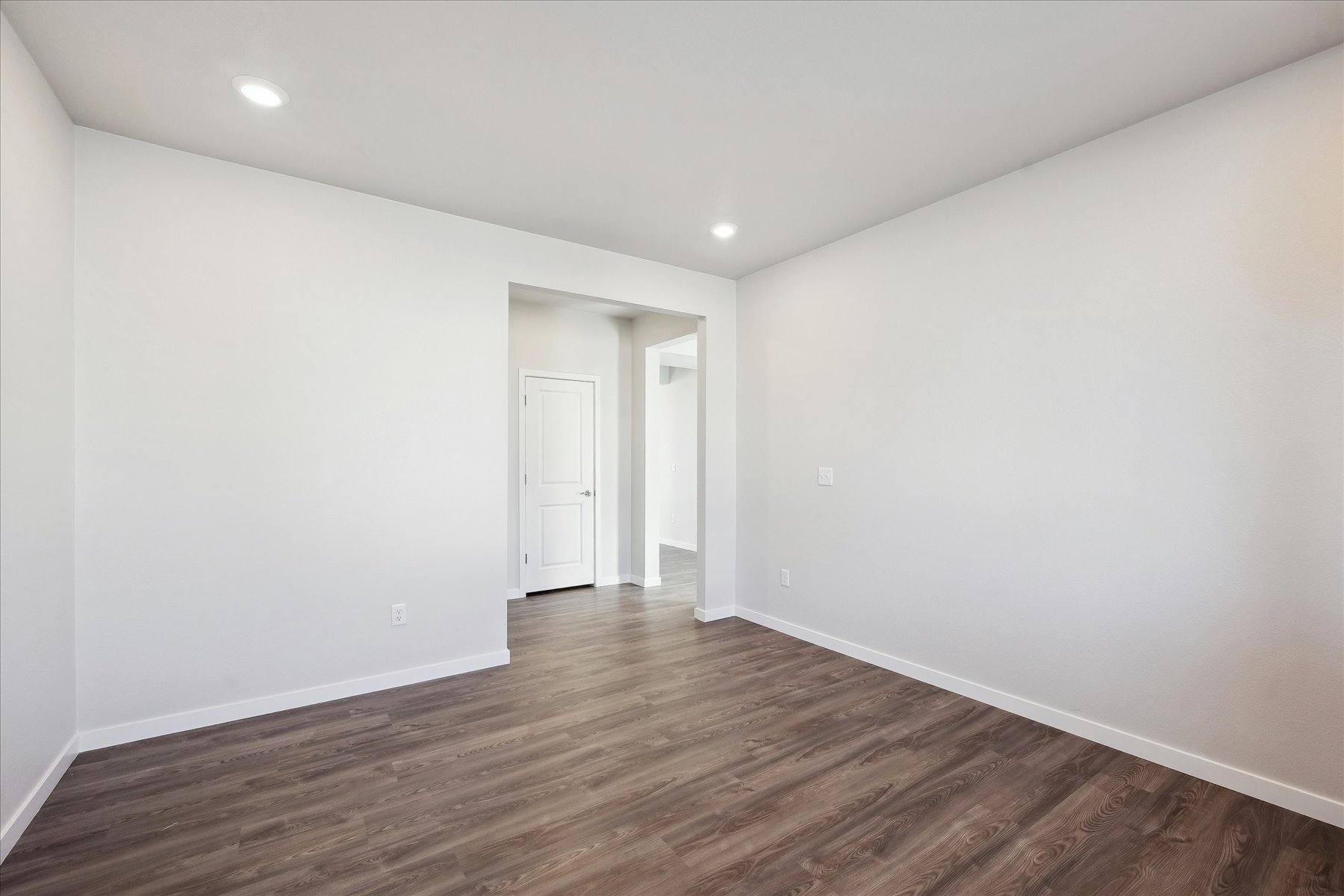A room with white walls.
