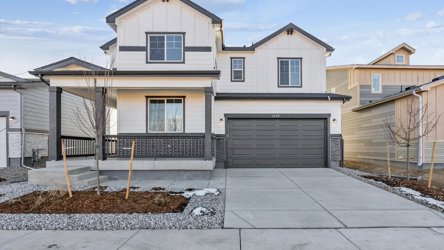 A house with a garage.