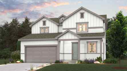 A house with a garage.