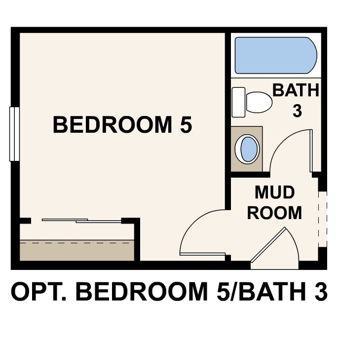 Diagram. Spruce Floorplan, Main Level Option