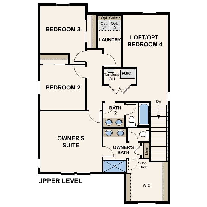 Diagram, engineering drawing. Standley Floorplan, Upper Level