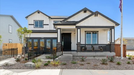 A house with a gate.