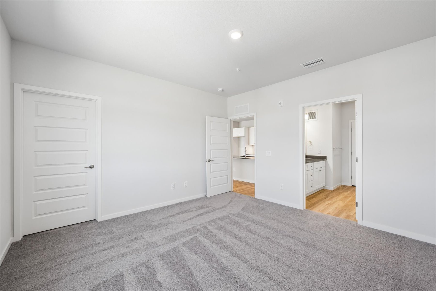 A room with white walls.