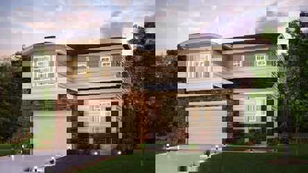 A house with a driveway and a large driveway.