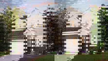 A house with a garage.