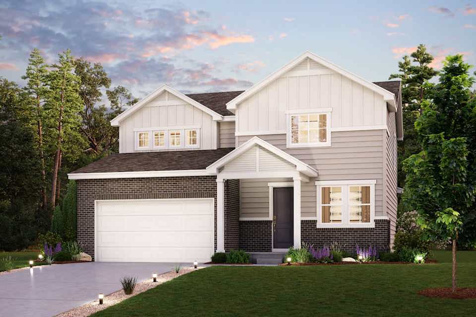 A house with a garage.