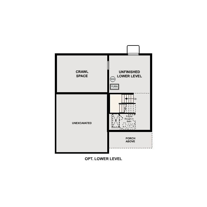 Diagram, engineering drawing. Fraser Floorplan, Standard Basement