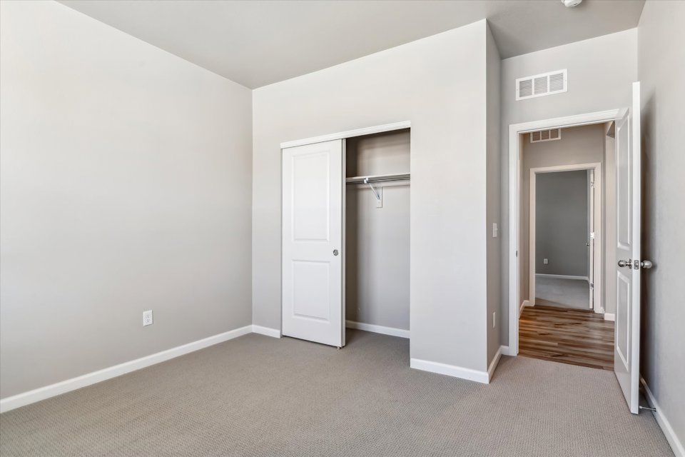 A room with white doors.