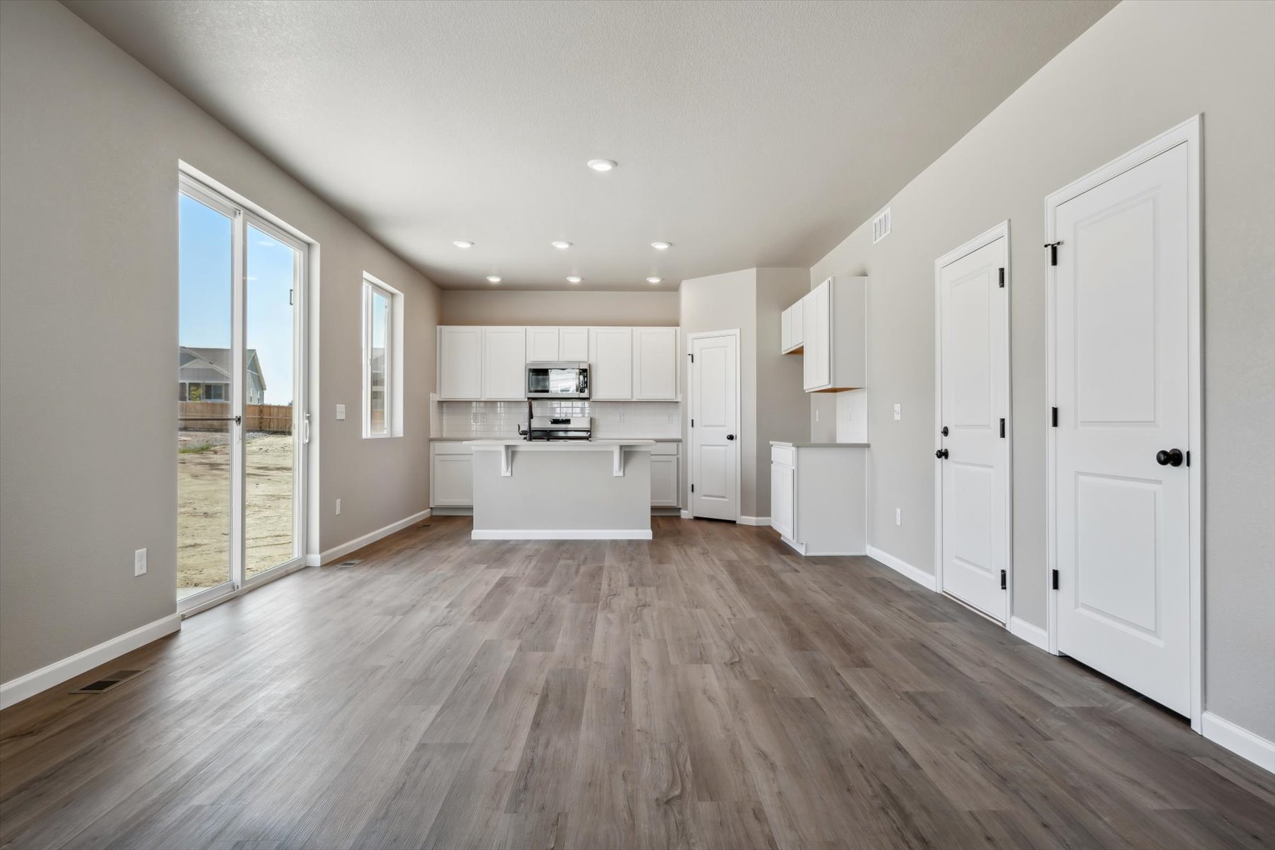A large empty kitchen.