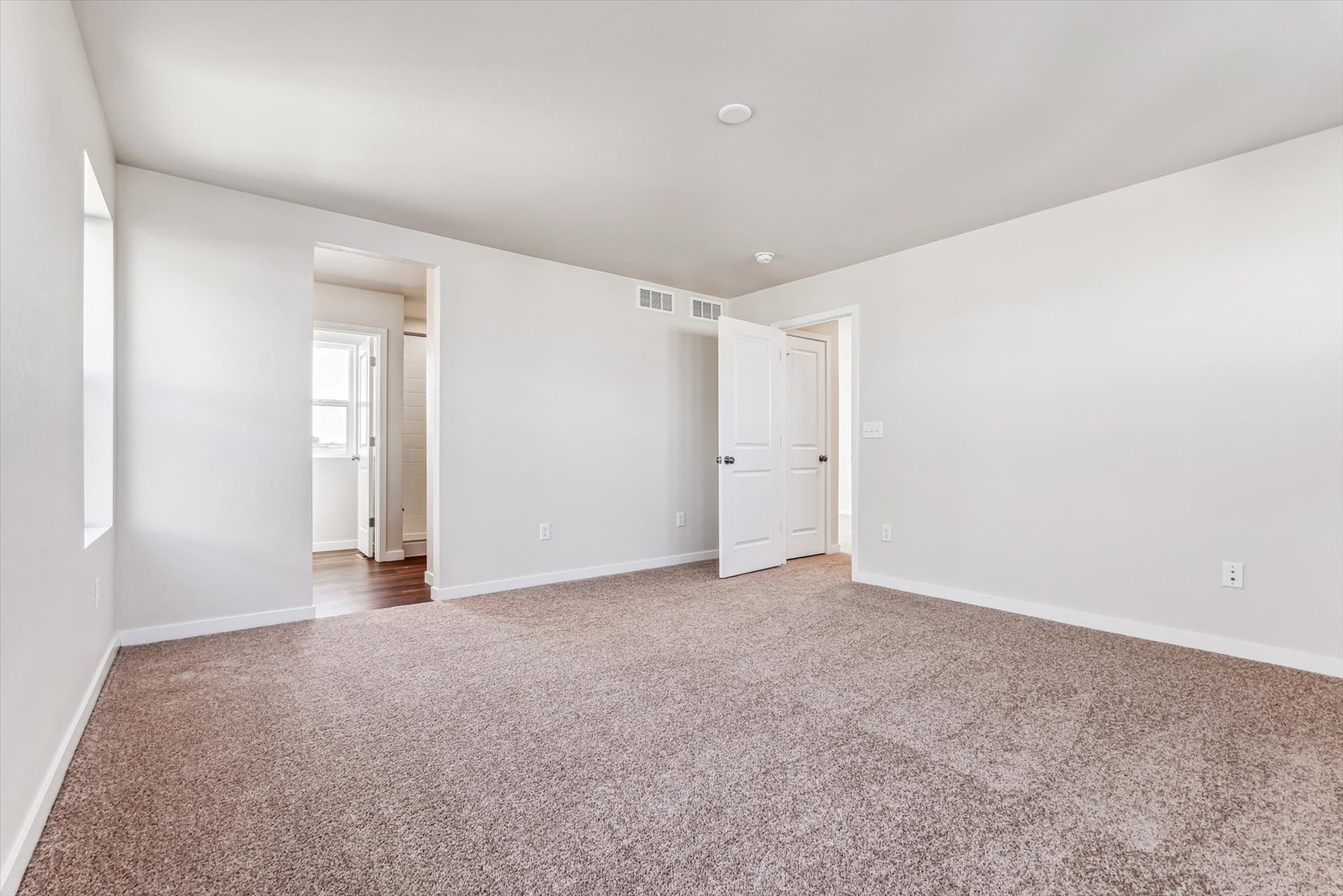 A room with white walls.