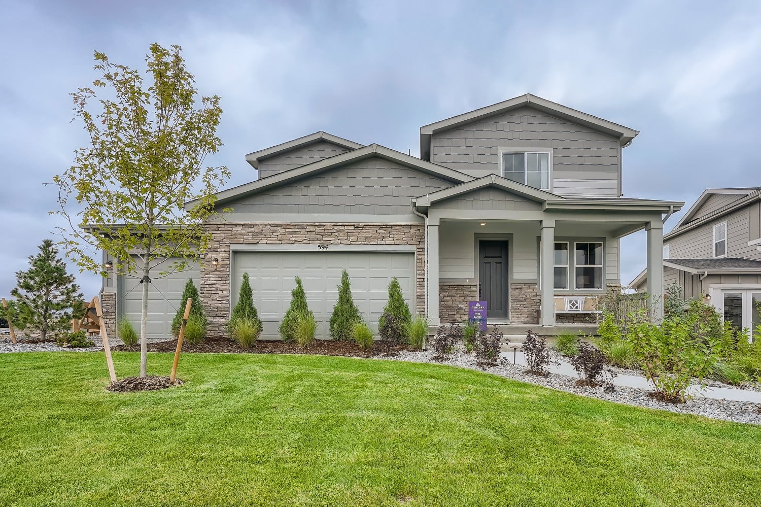 A house with a large yard.