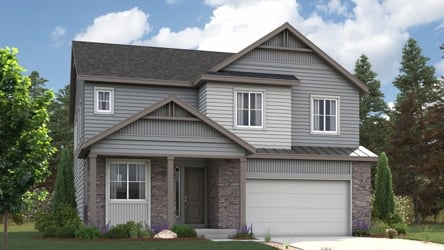 A house with a garage. Gateway Rendering Image, Elevation A