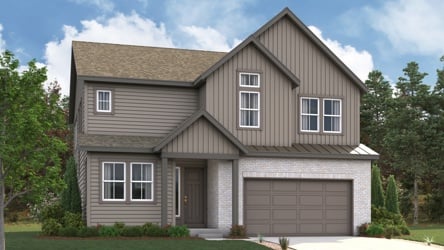 A house with a garage. Gateway Rendering Image, Elevation B