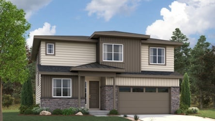 A house with a garage. Gateway Rendering Image, Elevation C