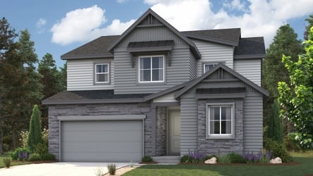 A house with a garage. Shenandoah Rendering Image, Elevation A