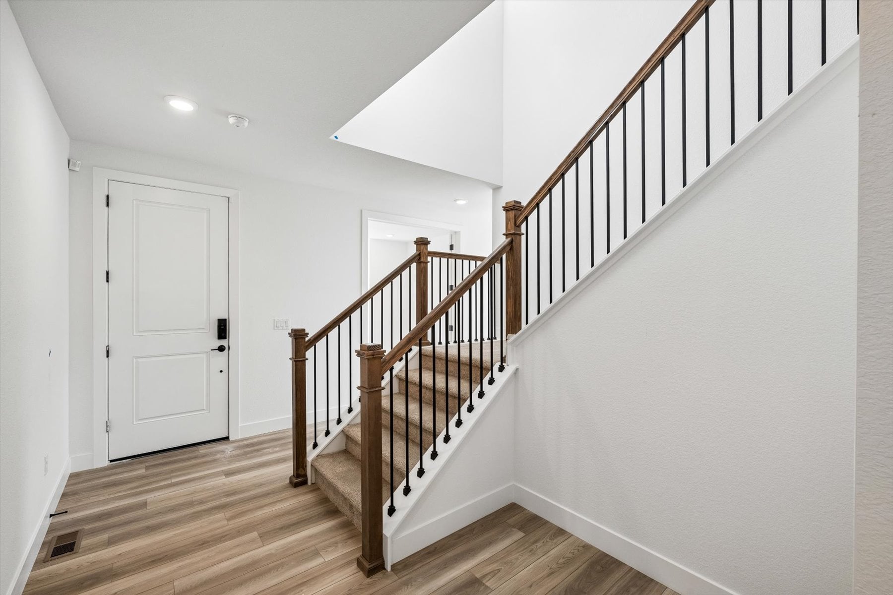 A staircase in a house.