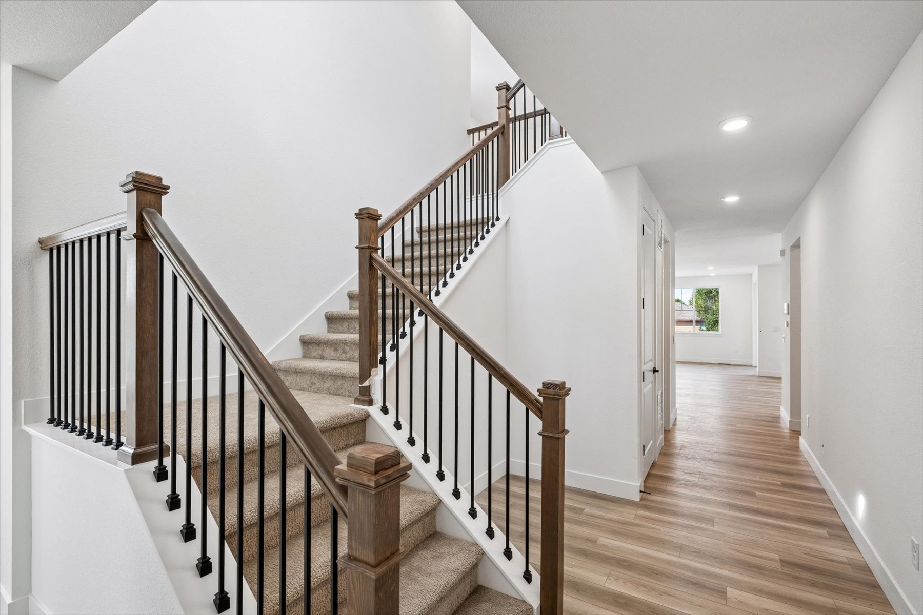 A staircase in a house.
