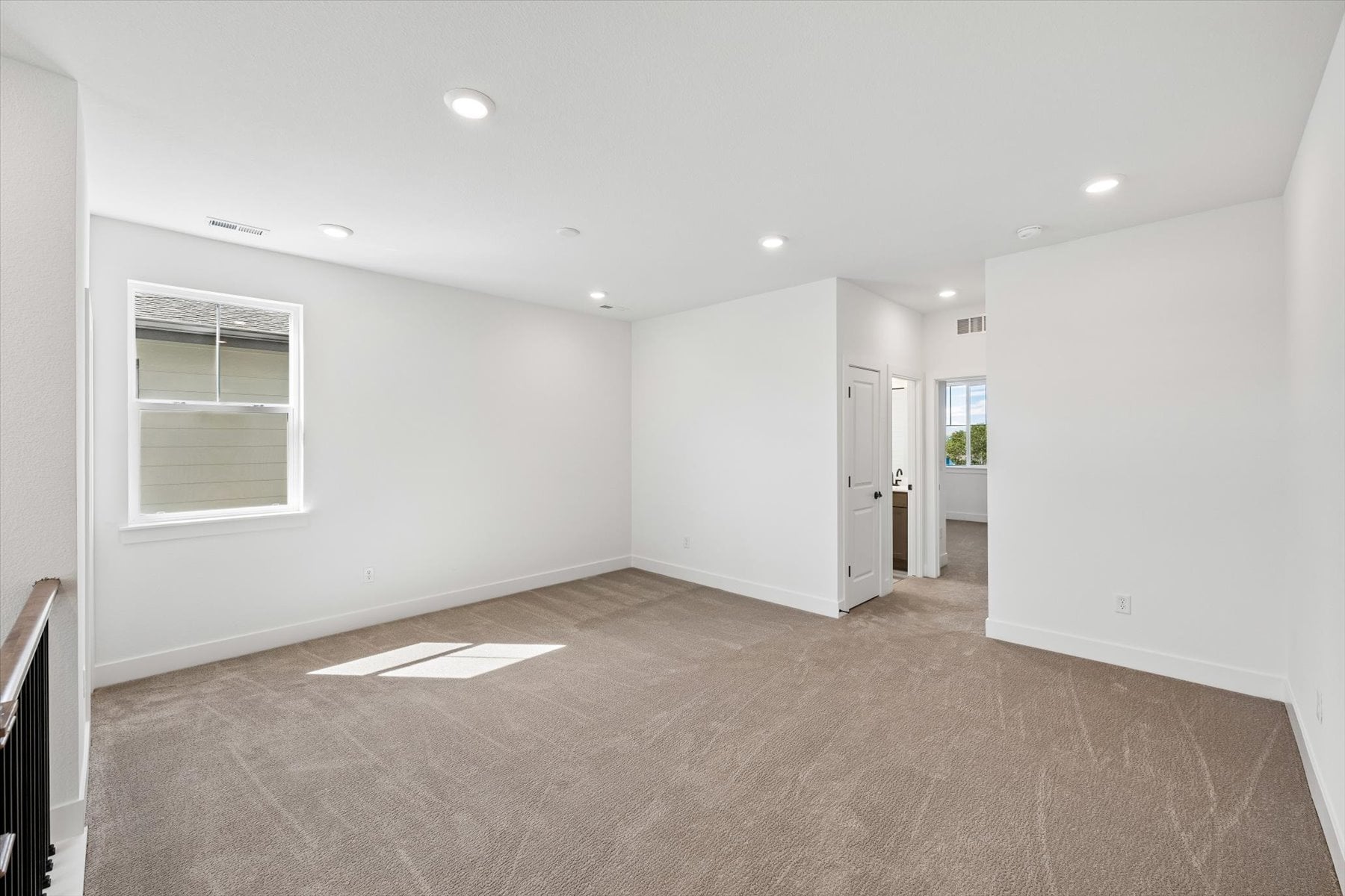 A room with white walls.