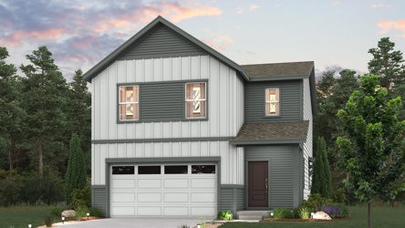 A house with a garage.